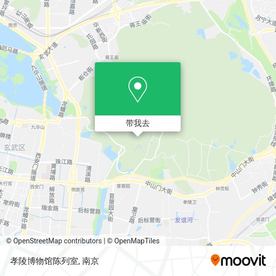孝陵博物馆陈列室地图