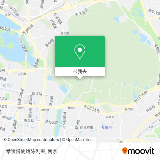 孝陵博物馆陈列室地图