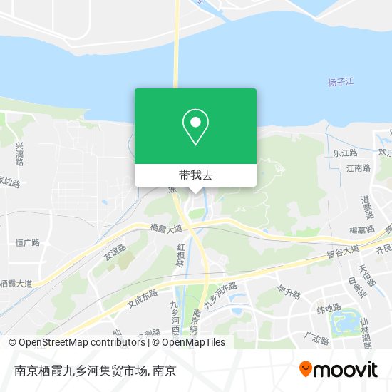 南京栖霞九乡河集贸市场地图