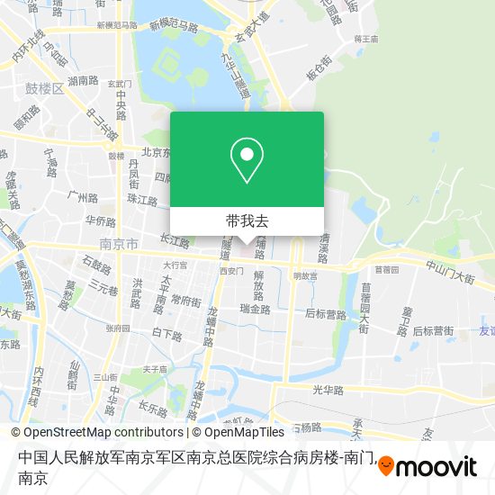 中国人民解放军南京军区南京总医院综合病房楼-南门地图