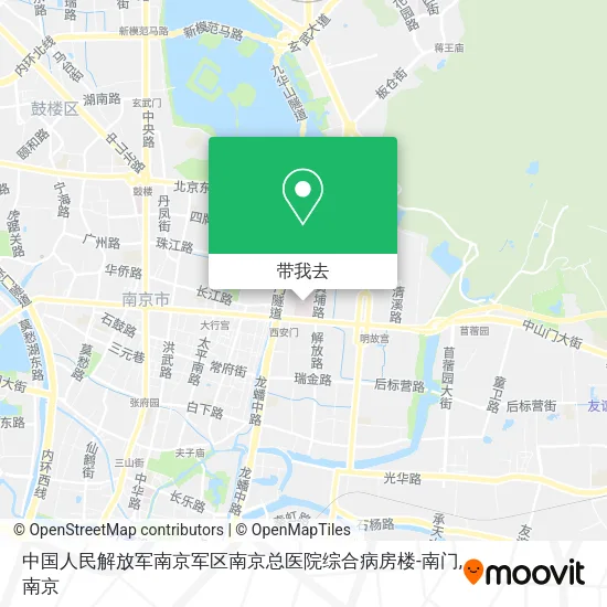 中国人民解放军南京军区南京总医院综合病房楼-南门地图