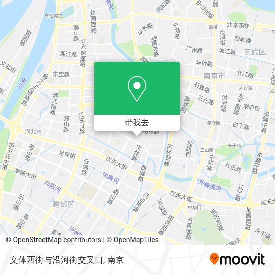 文体西街与沿河街交叉口地图