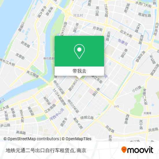 地铁元通二号出口自行车租赁点地图