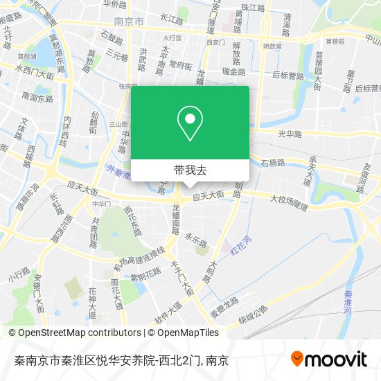秦南京市秦淮区悦华安养院-西北2门地图
