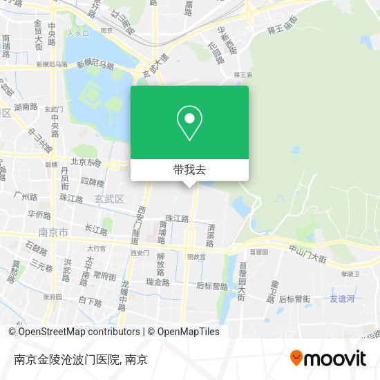 南京金陵沧波门医院地图