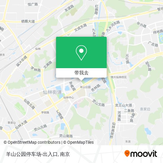 羊山公园停车场-出入口地图