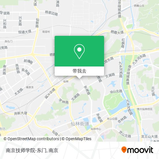 南京技师学院-东门地图