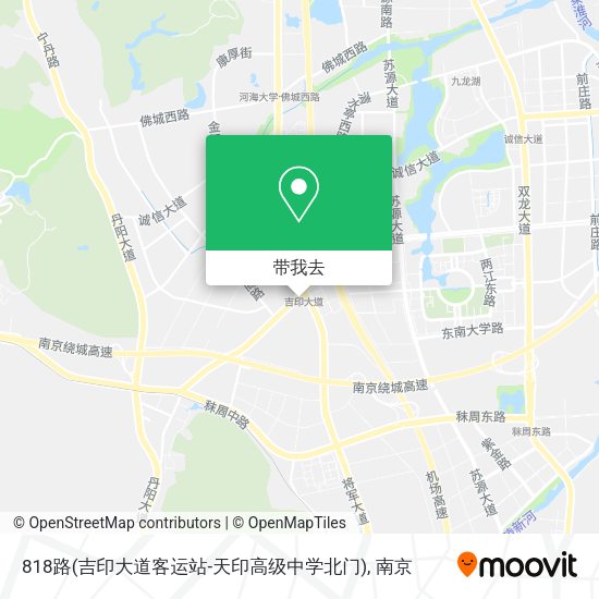 818路(吉印大道客运站-天印高级中学北门)地图