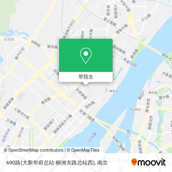 690路(大新华府总站-柳洲东路总站西)地图
