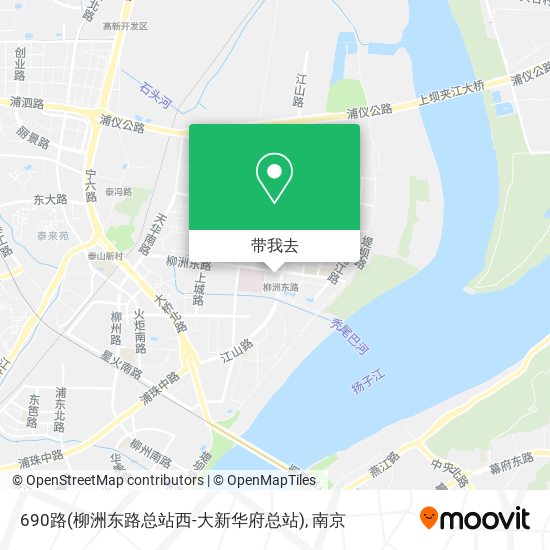 690路(柳洲东路总站西-大新华府总站)地图