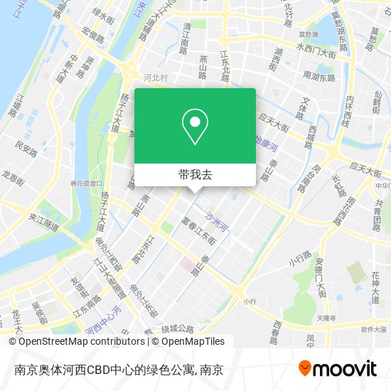 南京奥体河西CBD中心的绿色公寓地图