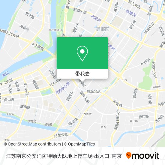 江苏南京公安消防特勤大队地上停车场-出入口地图