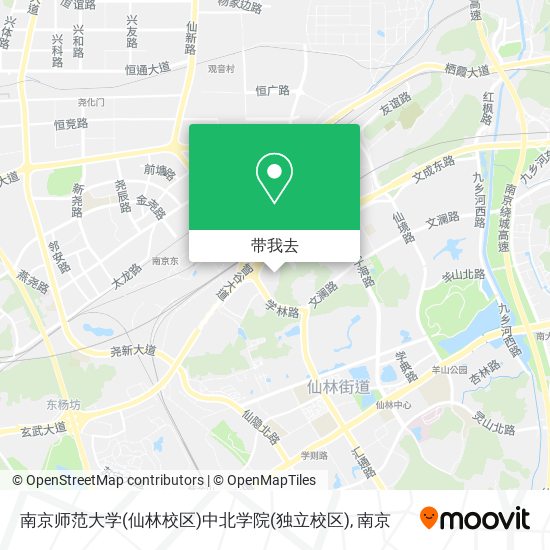 南京师范大学(仙林校区)中北学院(独立校区)地图