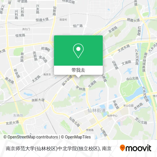 南京师范大学(仙林校区)中北学院(独立校区)地图