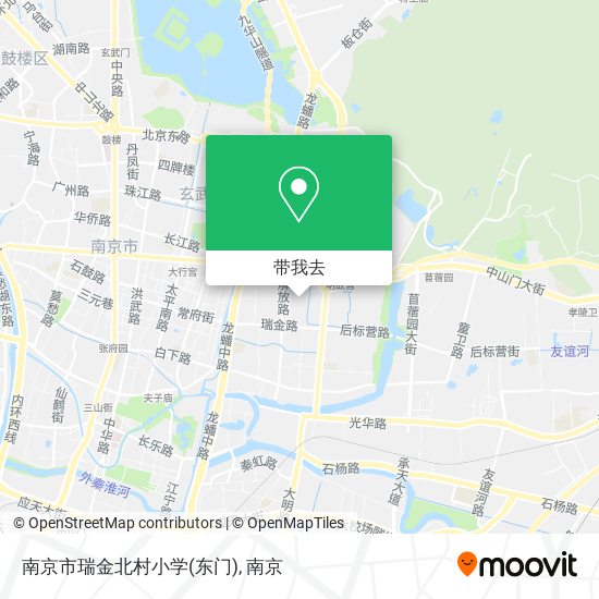 南京市瑞金北村小学(东门)地图