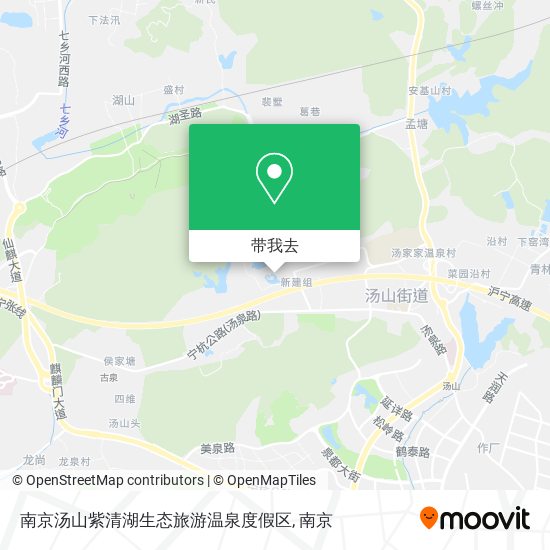 南京汤山紫清湖生态旅游温泉度假区地图