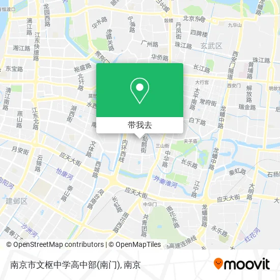南京市文枢中学高中部(南门)地图