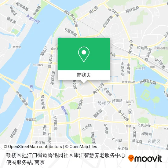鼓楼区挹江门街道鲁迅园社区康汇智慧养老服务中心便民服务站地图