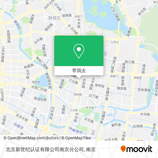 北京新世纪认证有限公司南京分公司地图
