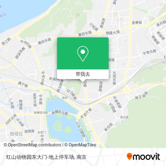 红山动物园东大门-地上停车场地图