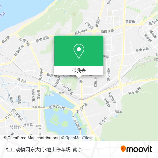 红山动物园东大门-地上停车场地图