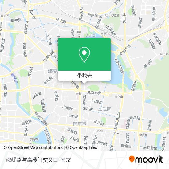 峨嵋路与高楼门交叉口地图