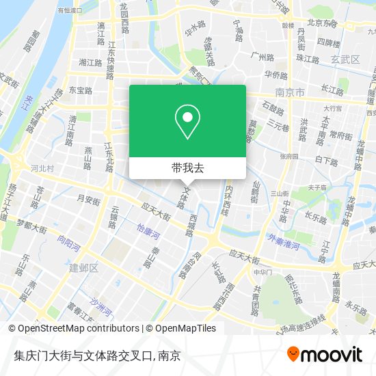 集庆门大街与文体路交叉口地图