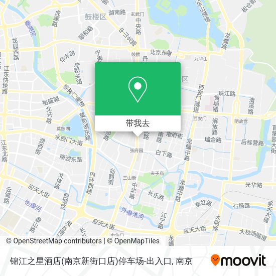 锦江之星酒店(南京新街口店)停车场-出入口地图