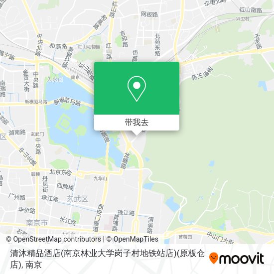 清沐精品酒店(南京林业大学岗子村地铁站店)(原板仓店)地图