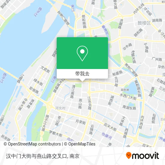汉中门大街与燕山路交叉口地图