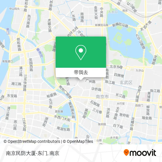 南京民防大厦-东门地图