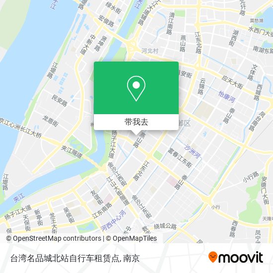 台湾名品城北站自行车租赁点地图
