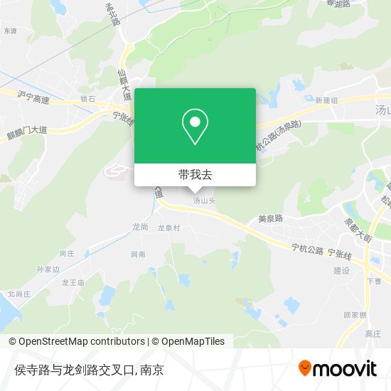 侯寺路与龙剑路交叉口地图