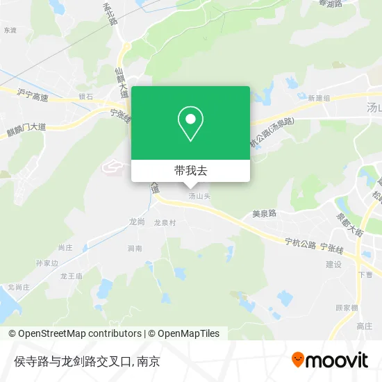 侯寺路与龙剑路交叉口地图