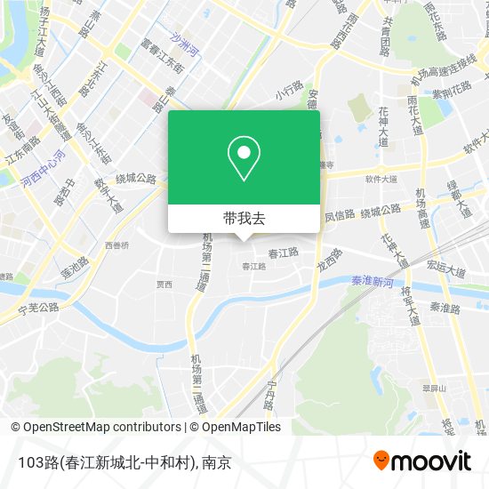 103路(春江新城北-中和村)地图