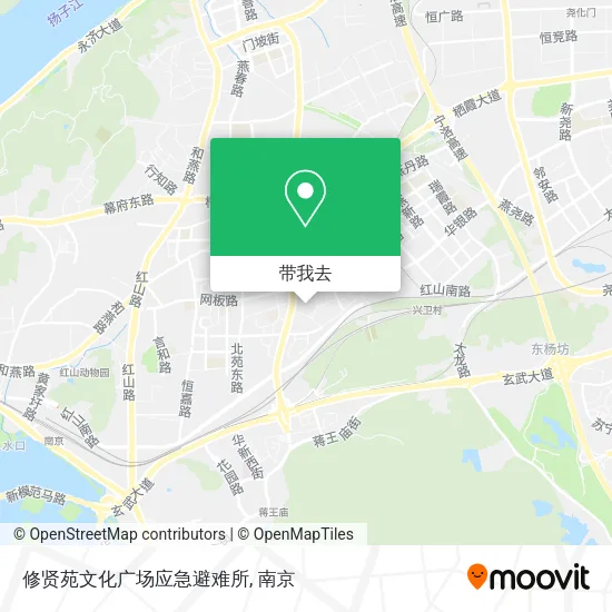 修贤苑文化广场应急避难所地图