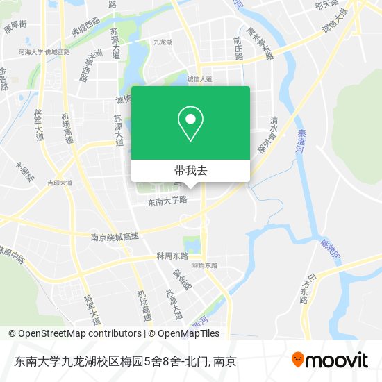 东南大学九龙湖校区梅园5舍8舍-北门地图