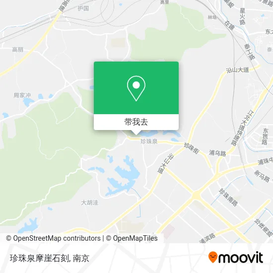 珍珠泉摩崖石刻地图