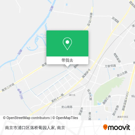 南京市浦口区落桥葡园人家地图