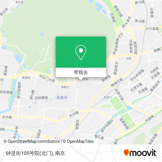 钟灵街105号院(北门)地图