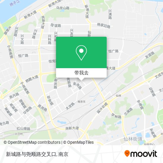 新城路与尧顺路交叉口地图