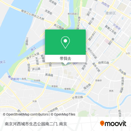 南京河西城市生态公园南二门地图