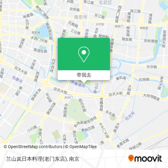 兰山岚日本料理(老门东店)地图