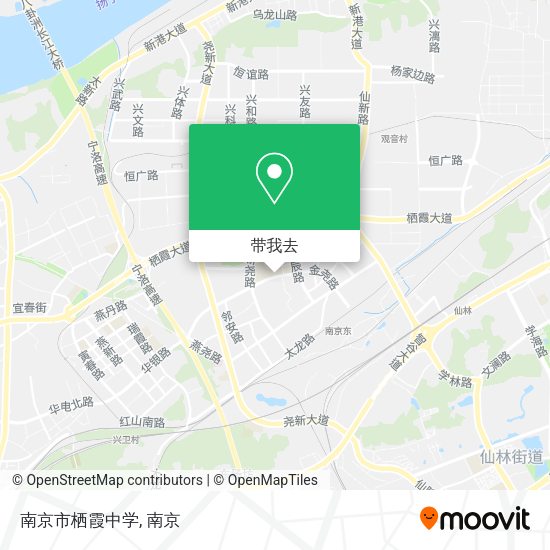 南京市栖霞中学地图