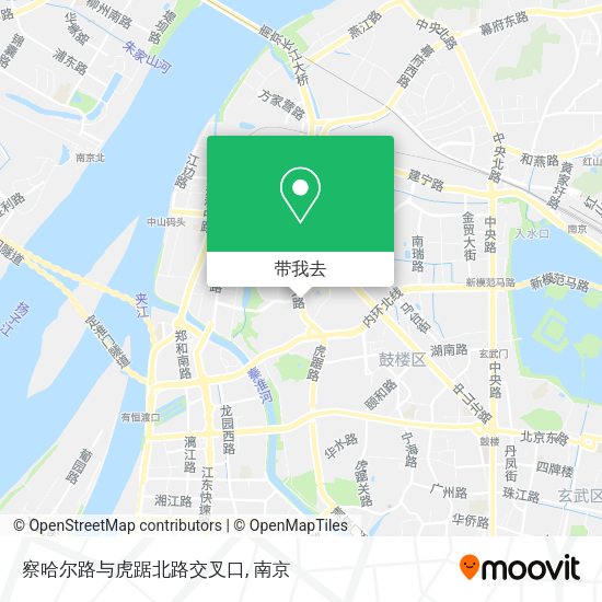 察哈尔路与虎踞北路交叉口地图