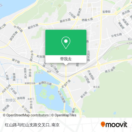 红山路与红山支路交叉口地图