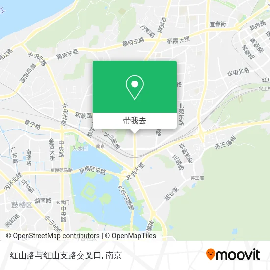 红山路与红山支路交叉口地图