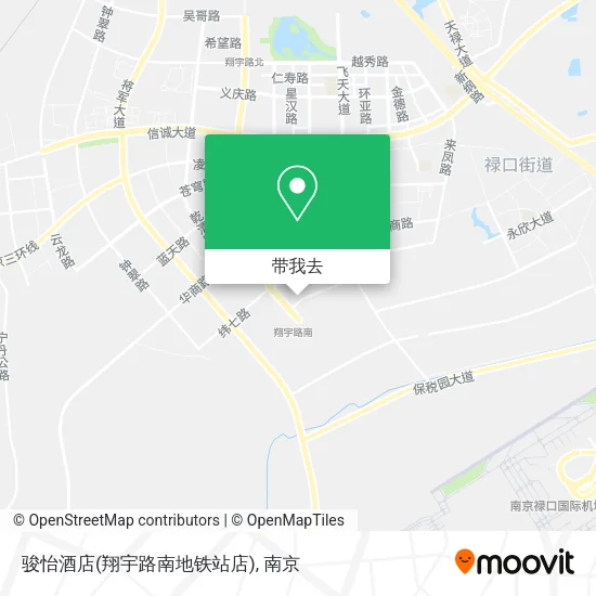 骏怡酒店(翔宇路南地铁站店)地图