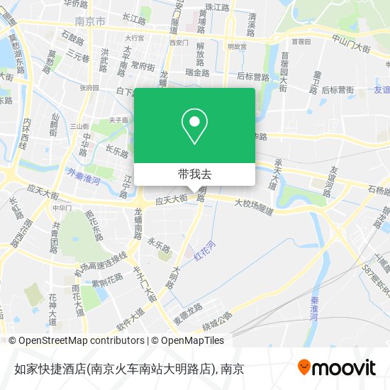 如家快捷酒店(南京火车南站大明路店)地图