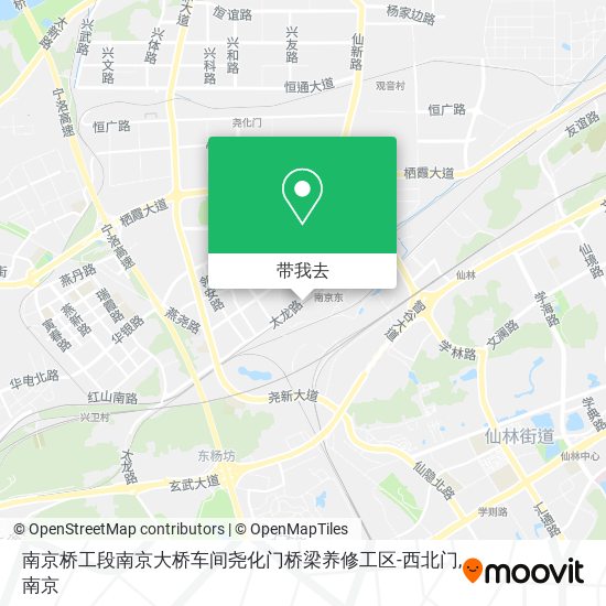 南京桥工段南京大桥车间尧化门桥梁养修工区-西北门地图